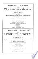 Opiniones del Secretario de Justicia de Puerto Rico