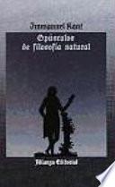 Opúsculos de filosofía natural