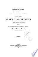 Oración fúnebre que por encargo de la Real Academia Española y en las honras de Miguel de Cervantes y demás ingenios españoles
