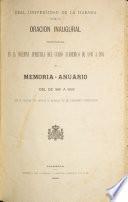 Oración inaugural pronunciado en la solemne apertura del curso, y Memoria anuario