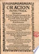 Oración panegyrica predicada en el Conv. de Sta. Maria Magd. de la Ciud. de Alcalá de las horas y en. de la V. Madre Sor Isabel de la Visitación...por F. Miguel de las Plaza...
