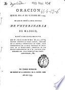 Oracion que el dia 18 de octubre de 1793 en que se abrio la Real Escuela de Veterinaria de Madrid