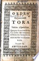 Orden de leccion de Tora Nebiim y Quetubim