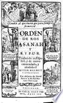 Orden de Ros Asanah y Kipur. Por despeza de David Fereira y Mosseh Moreno Henriques