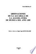 Ordinaciones de la alcabala de la aljama judía de Huesca del año 1389