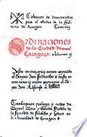 Ordinaciones de la ciudad de Çaragoça ... Transcripcion