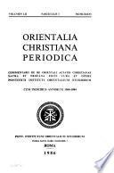 Orientalia christiana periodica