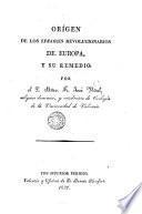 Orígen de los errores revolucionarios de Europa, y su remedio