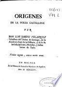 Origenes de la poesia castellana