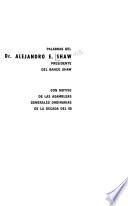 Palabras del Dr. Alejandro E. Shaw con motivo de las Asambleas Generales Ordinarias de la década del 60