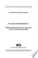 Palabras del presidente