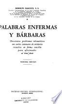 Palabras enfermas y bárbaras