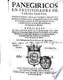 Panegiricos en festividades de varios Santos