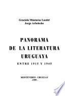 Panorama de la literatura uruguaya entre 1915 y 1945
