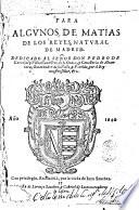 Para algunos de Matias de los Reyes