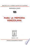 Para la memoria venezolana