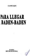 Para llegar a Baden-Baden