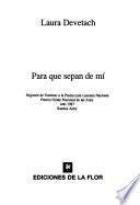 Para que sepan de mí