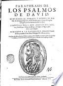 Paraphrasis de los Psalmos de Dauid