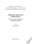 Parodia, pastiche, mimetismo