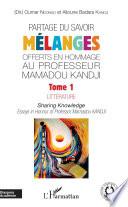 Partage du savoir - Mélanges offerts en hommage au Professeur Mamadou Kandji