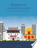 Perfiles de ciudades del mundo libro para colorear para adultos 3 & 4