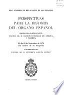 Perspectivas para la historia del órgano español
