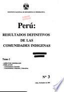 Perú, resultados definitivos de las comunidades indígenas