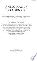 Philologica Pragensia