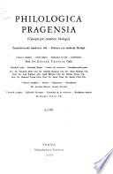 Philologica Pragensia