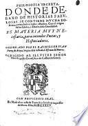 Philosofia secreta. Donde debaxo de historias fabulosas, se contiene mucha doctrina, prouechosa: a todos estudios. Con el origen de los Idolos, o Dioses de la Gentilidad, etc