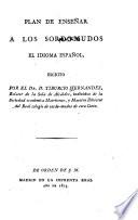 Plan de enseñar a los sordo-mudos el idioma español