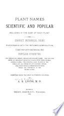 Plant Names Scientific and Popular