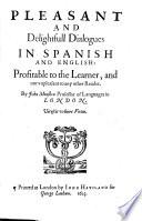 Pleasant and Delightfull Dialogues in Spanish and English ...