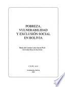 Pobreza, vulnerabilidad y exclusión social en Bolivia