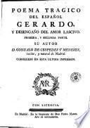 Poema tragico del español Gerardo