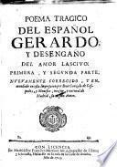 Poema tragico del Espanol Gerardo