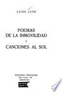 Poemas de la inmovilidad y Canciones al sol