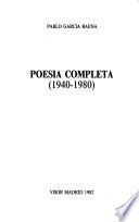 Poesía completa (1940-1980)