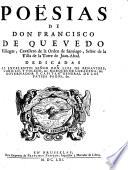 Poesias. - Brusselas, Foppens 1661