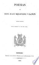 Poesias de don Juan Mélendez Valdés