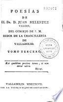 Poesias de El Dr. D. Juan Melendez Valdes,...