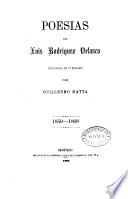 Poesias de Luis Rodriguez Velasco 1859-1868 precedidas de un prologo por Guillermo Matta