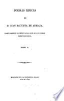 Poesías líricas de D. Juan Bautista de Arriaza