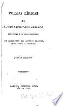 Poesías líricas de D. Juan Bautista de Arriaza