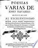 Poesias varias de Iosef Navarro ...