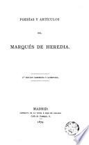 Poesías y artículos del Marqués de Heredia