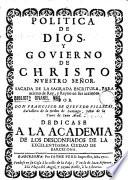 Politica de dios, y govierno de Christo nuestro Señor