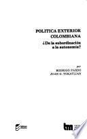 Política exterior colombiana