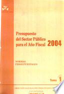 Presupuesto del sector público para ...